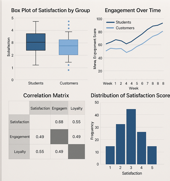 Customer-Student Engagement Statistical Analysis